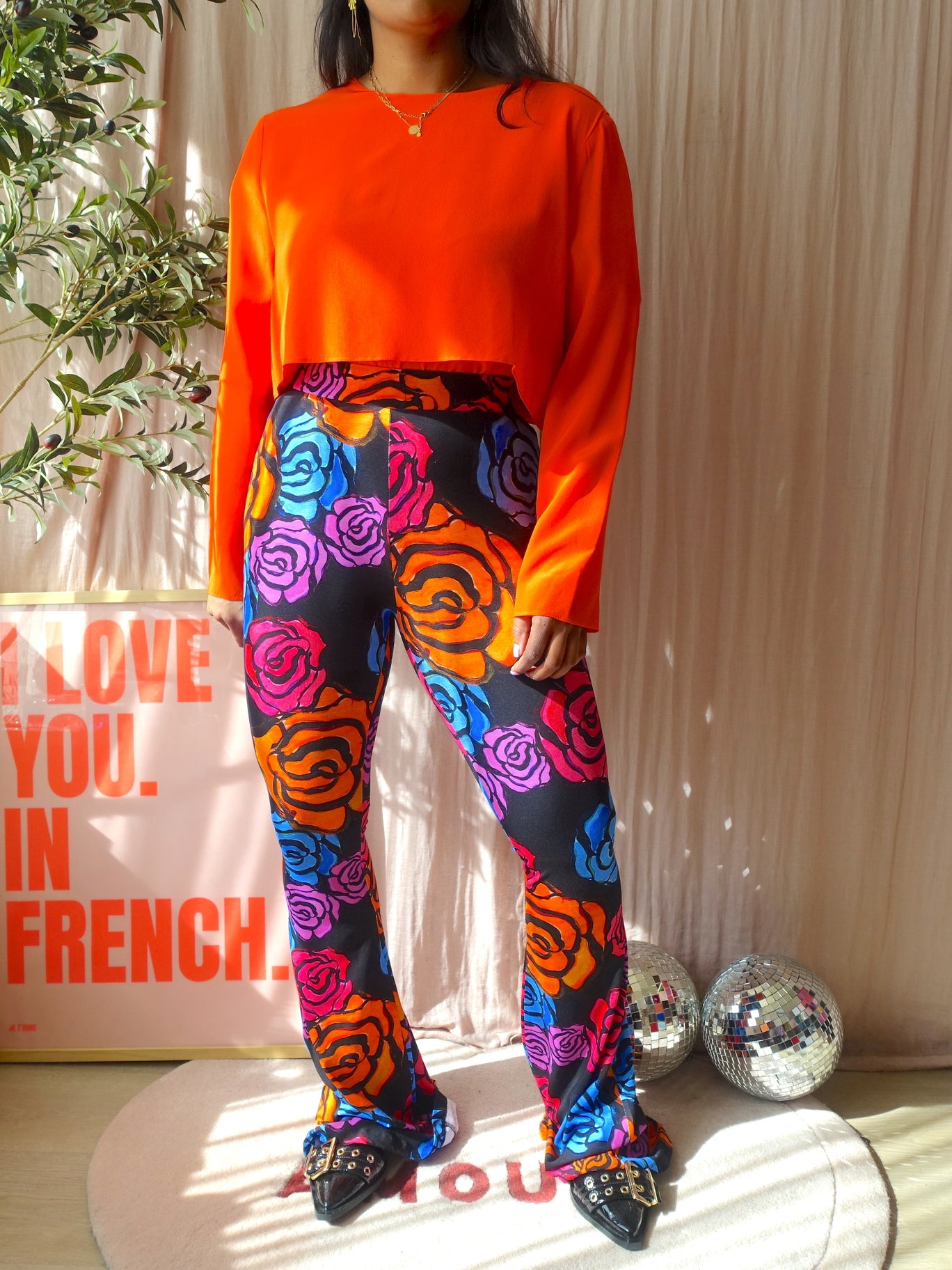 Studio Ruig silk top tony tangerine tango