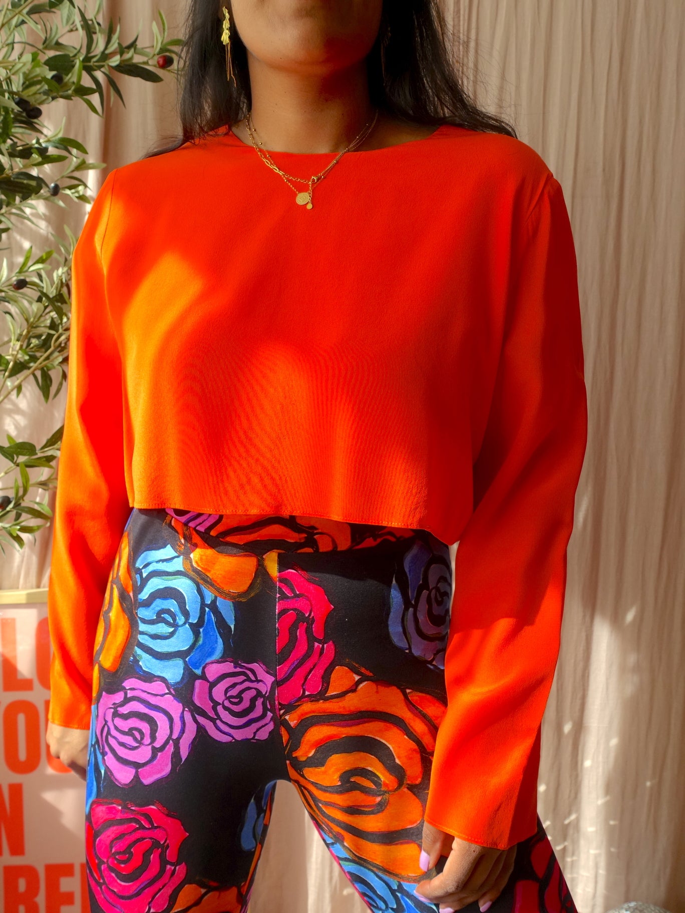 Studio Ruig silk top tony tangerine tango