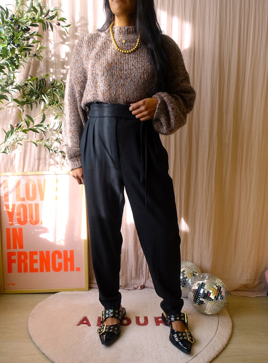 Ruby Tuesday high waist pants jet black