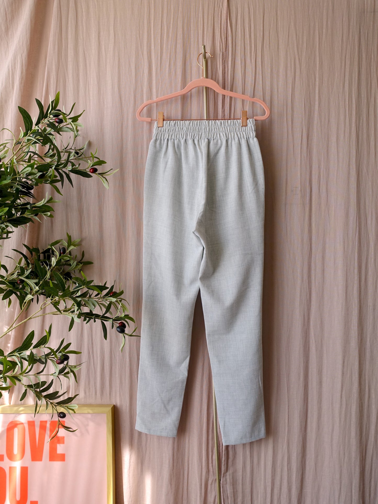 Ruby Tuesday high waist bowtie pants light grey