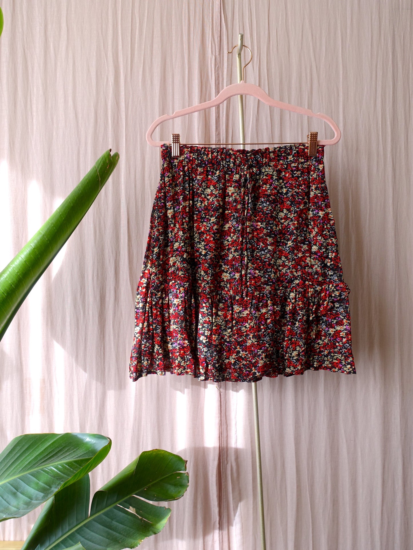 SET high rise viscose floral rok