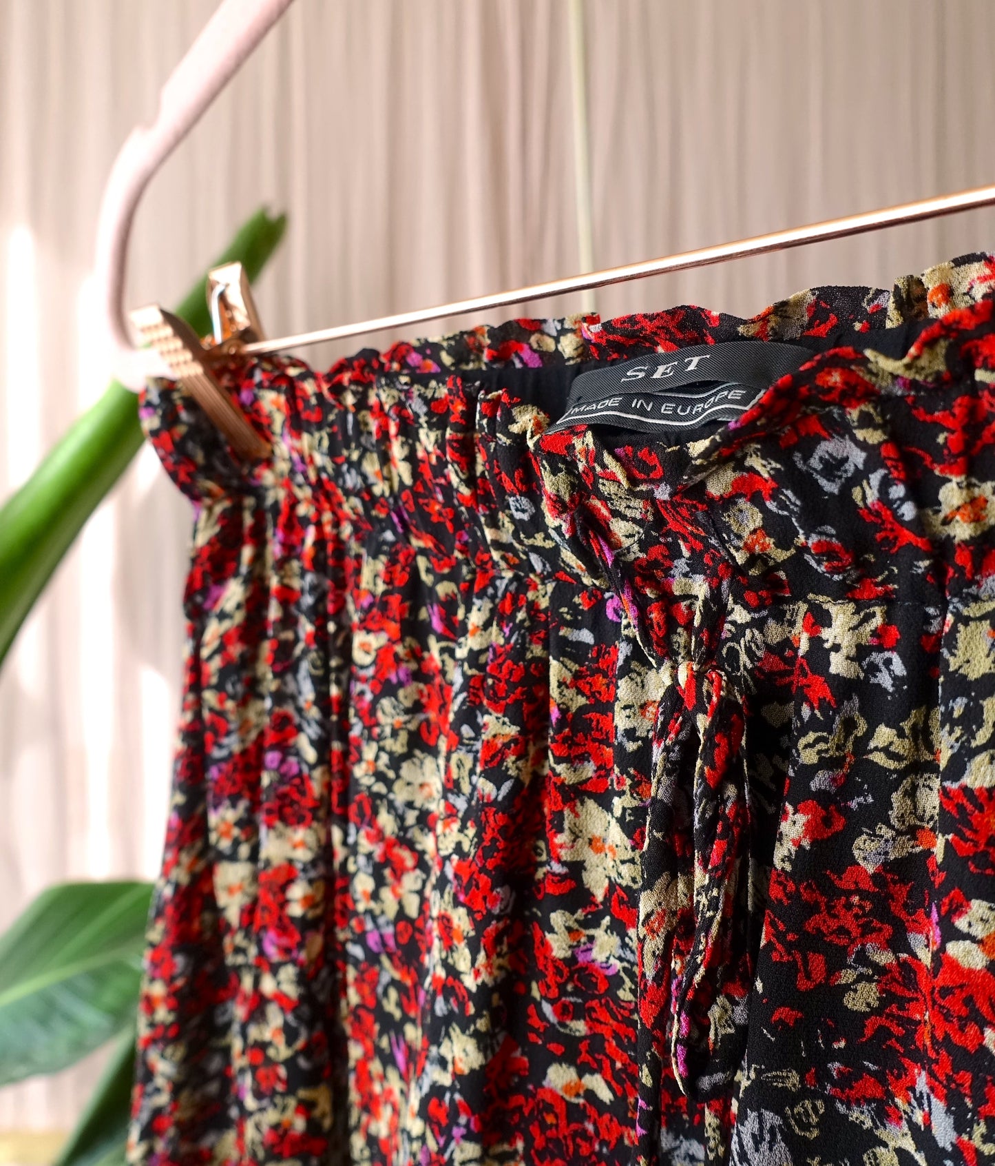 SET high rise viscose floral rok