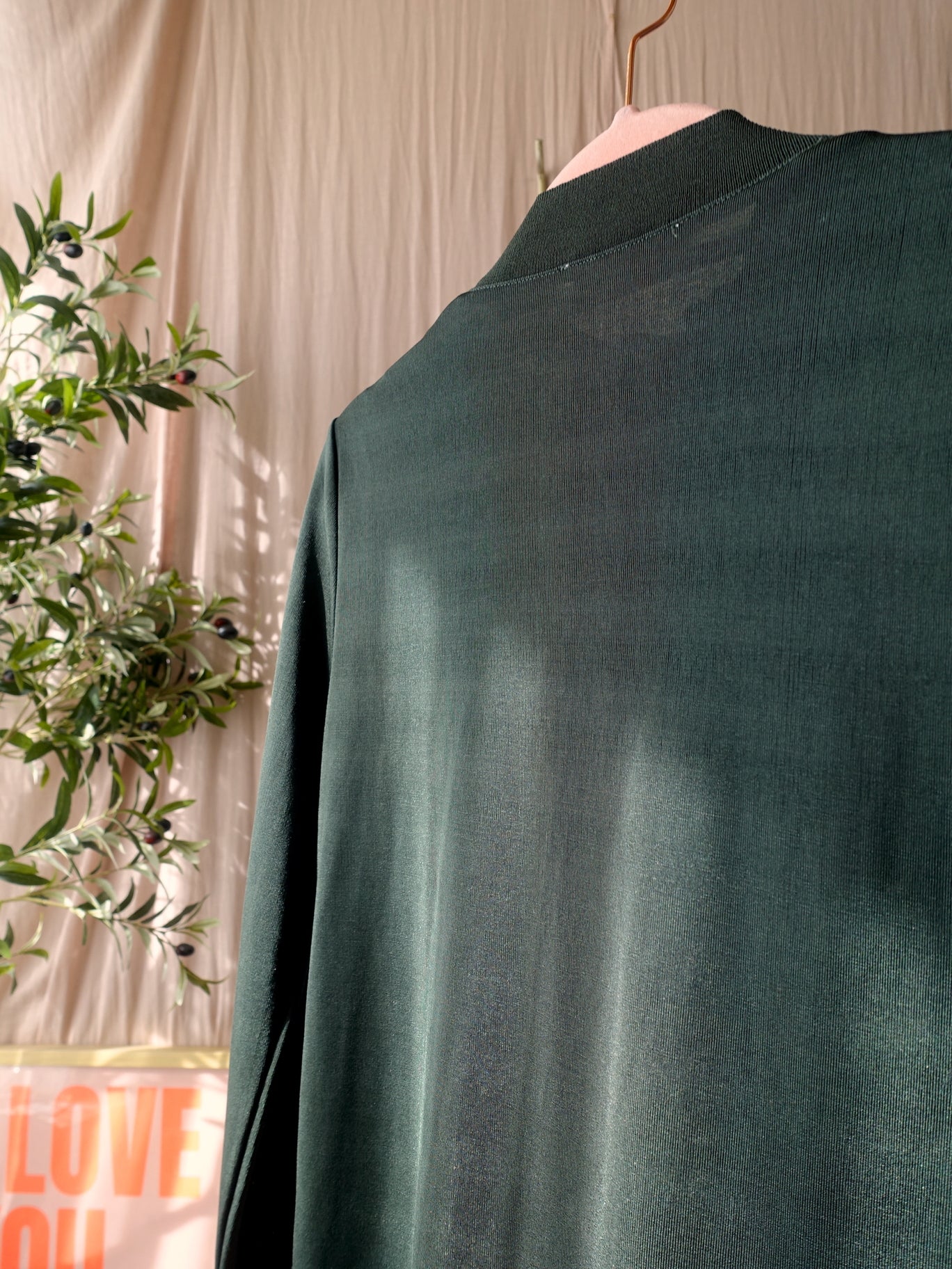 Samsøe Samsøe long sleeve mesh top dark forest green