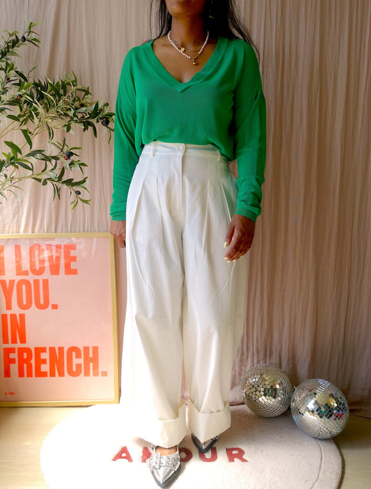 Samsøe Samsøe sona relaxed fit knit court green