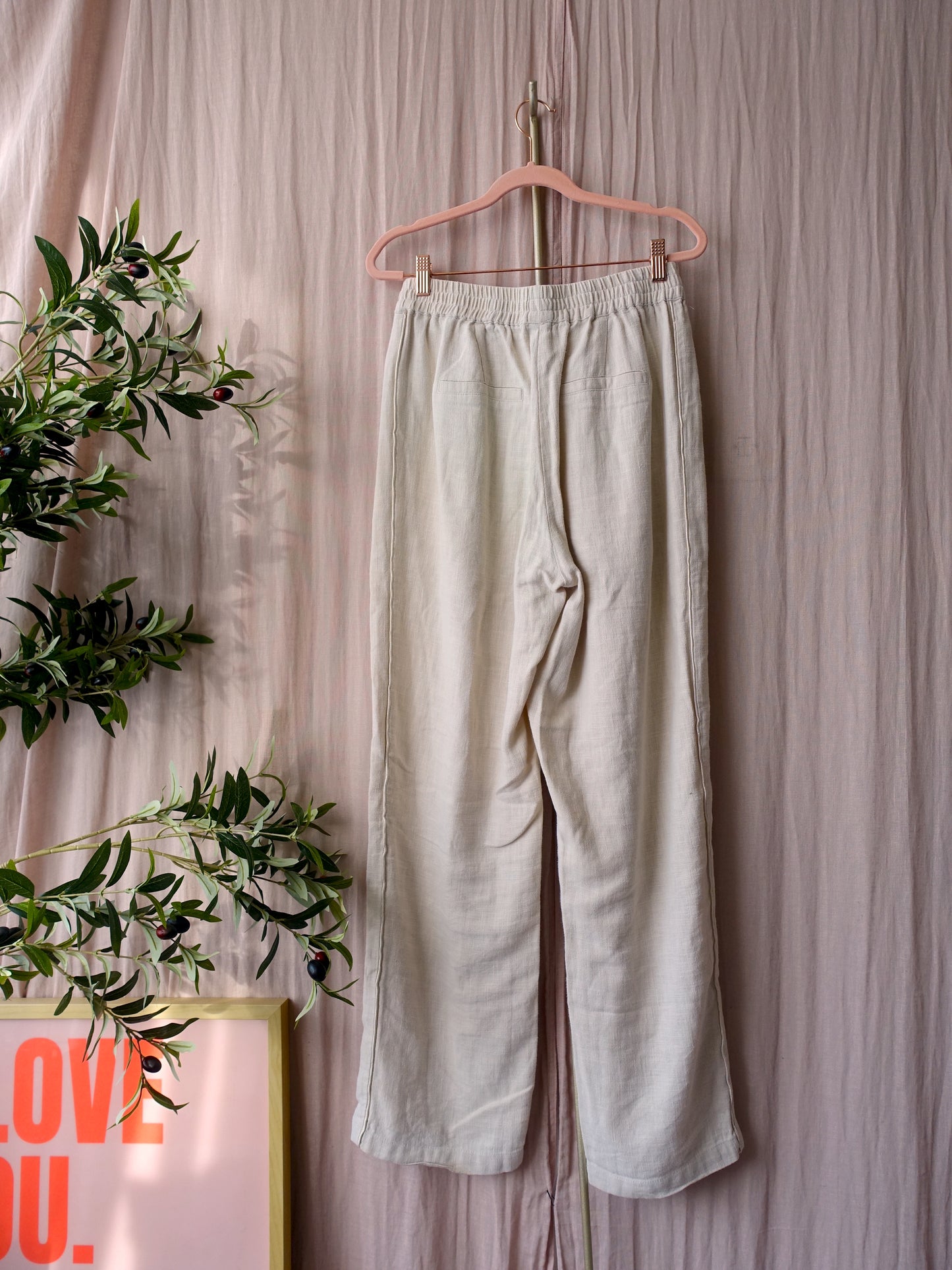 JC Sophie ramie high waist wide leg natural