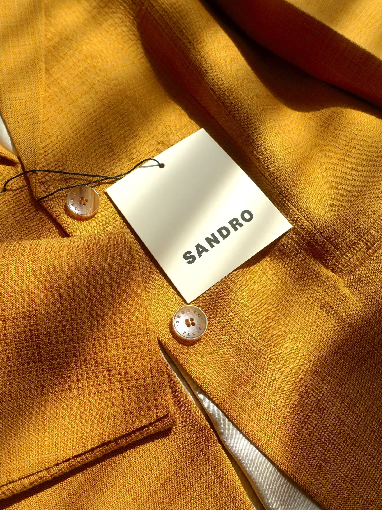 Sandro Paris classic blazer golden yellow