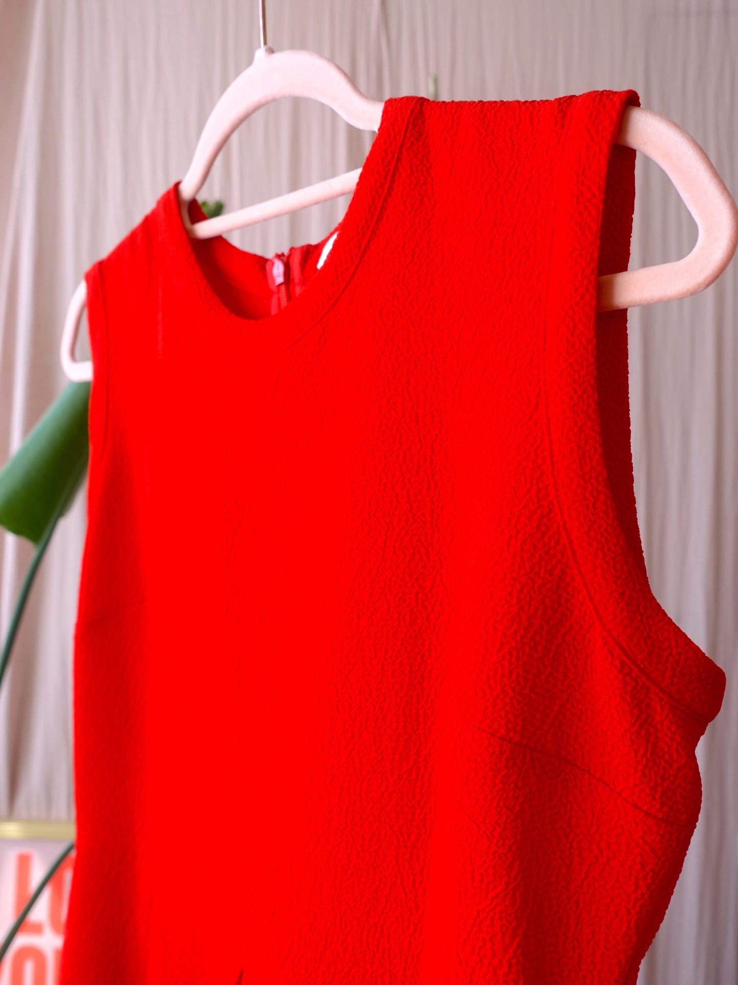 Sandro classic fit & flared jurk scarlet