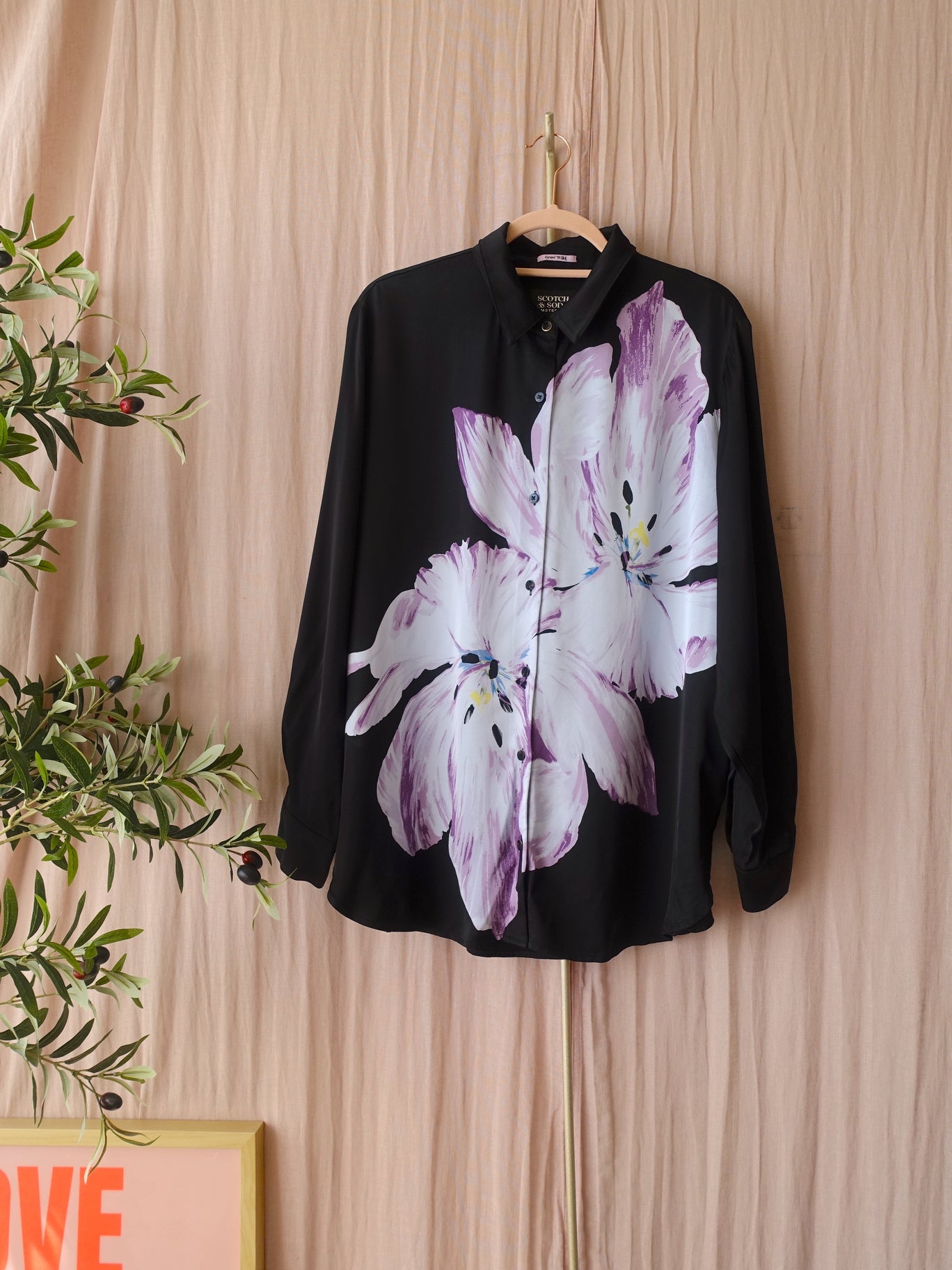 Scotch & Soda oversized shirt tulip print