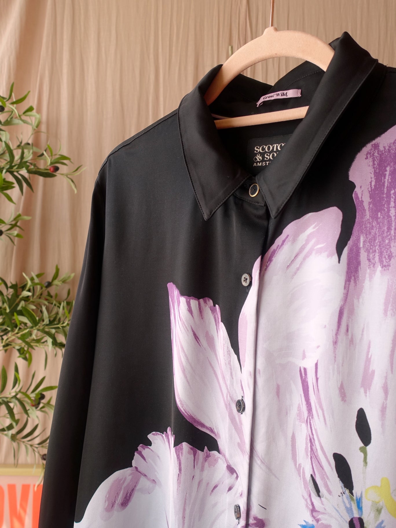 Scotch & Soda oversized shirt tulip print