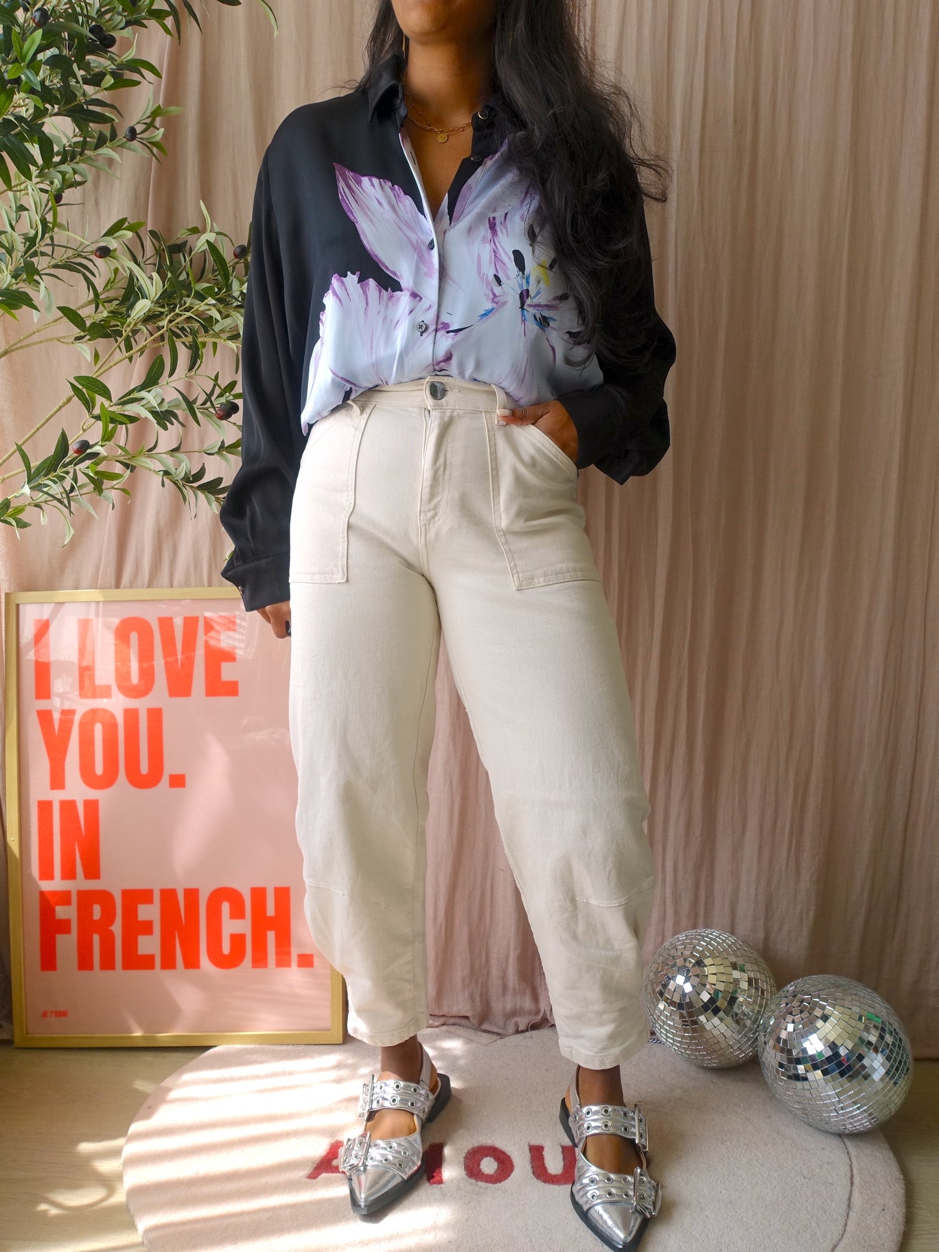Scotch & Soda oversized shirt tulip print
