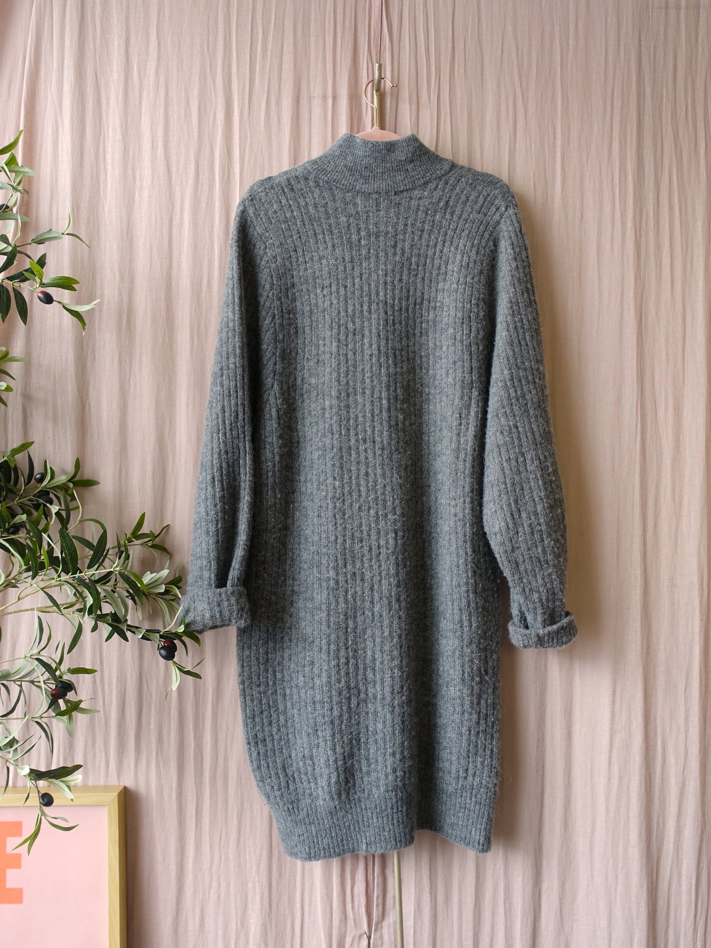Scotch & Soda woolmix knit jurk smoke grey