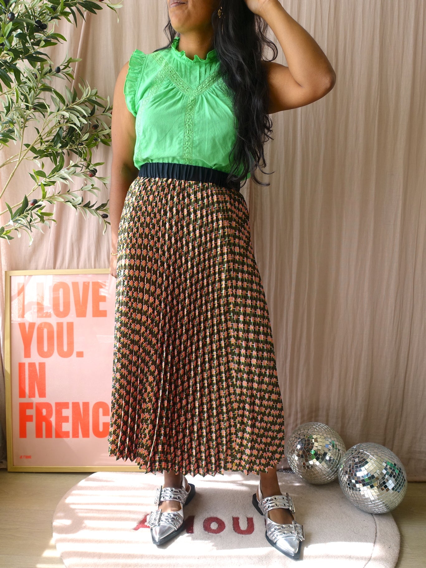 Scotch & Soda la nuit midi plissé rok