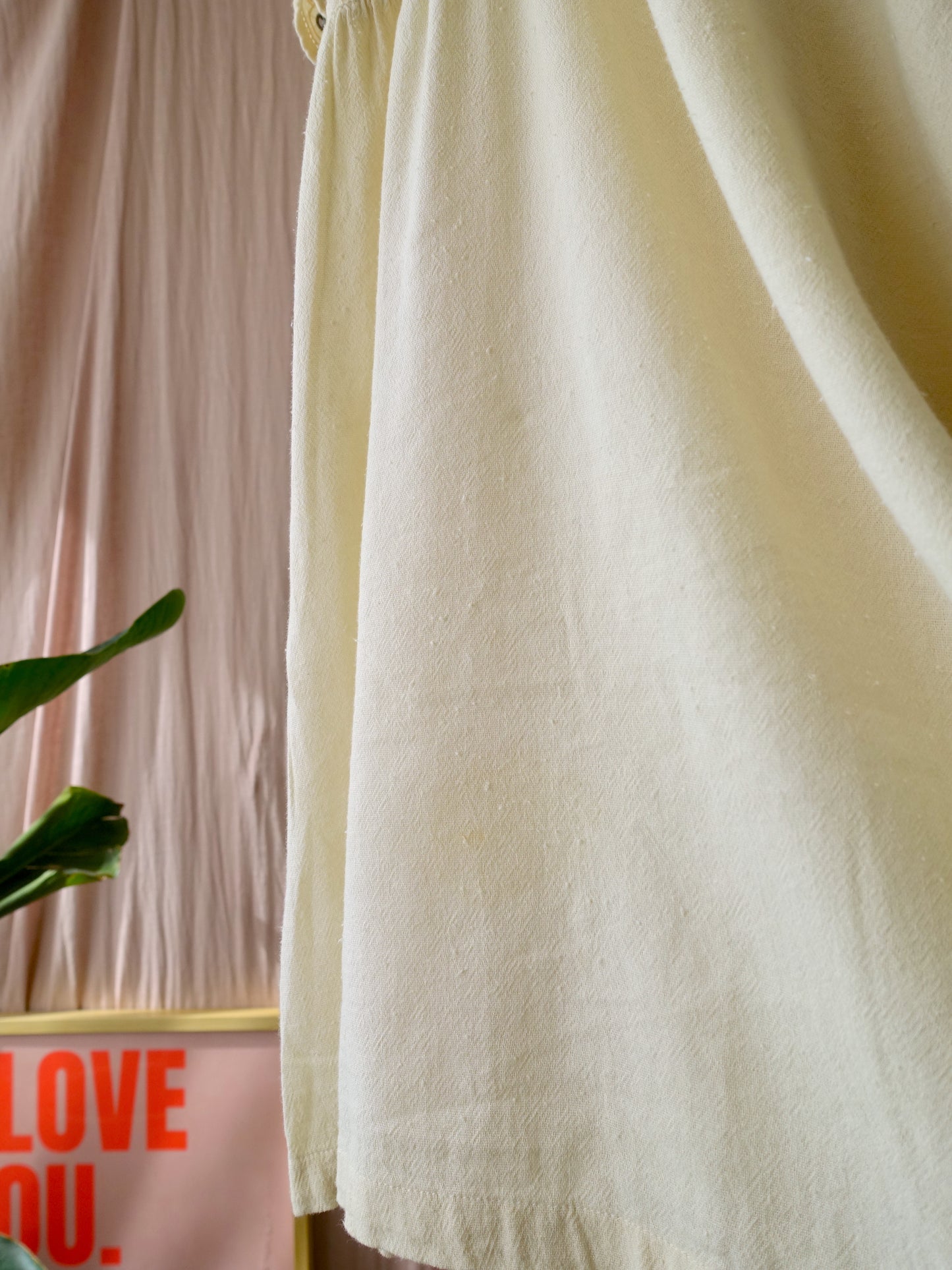 Scotch & Soda linnenlook bohemian jurk creme