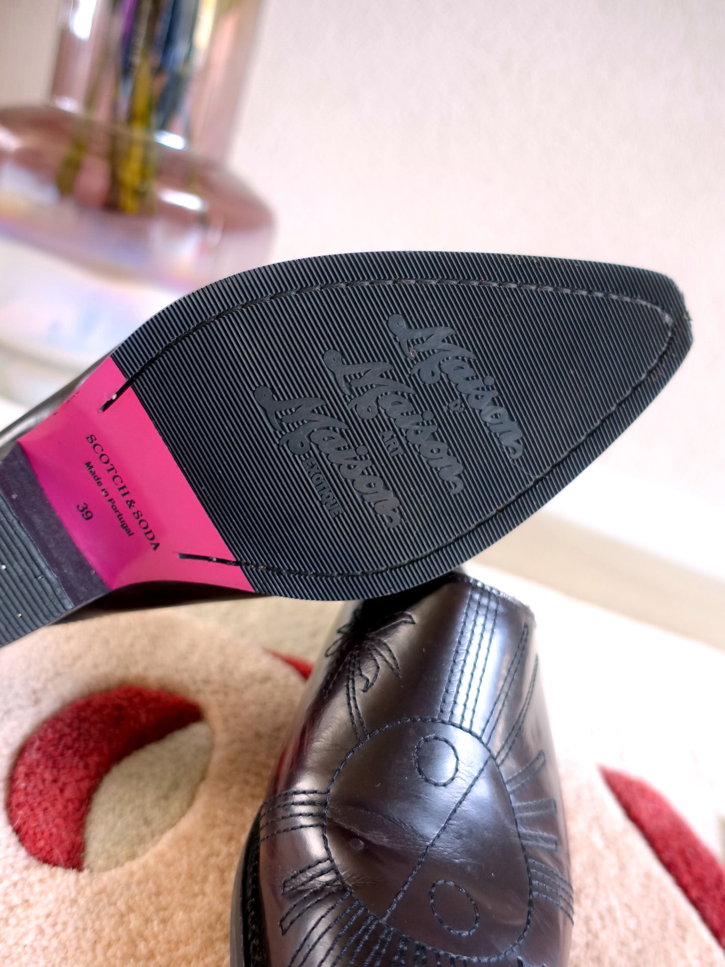 Scotch & Soda western mules dark wine