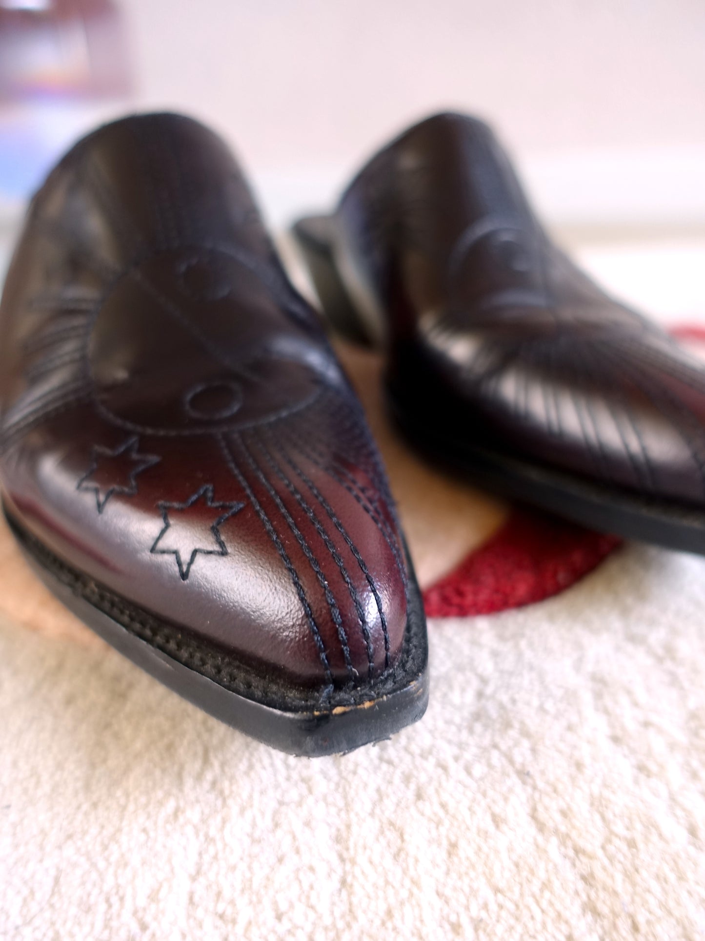 Scotch & Soda western mules dark wine