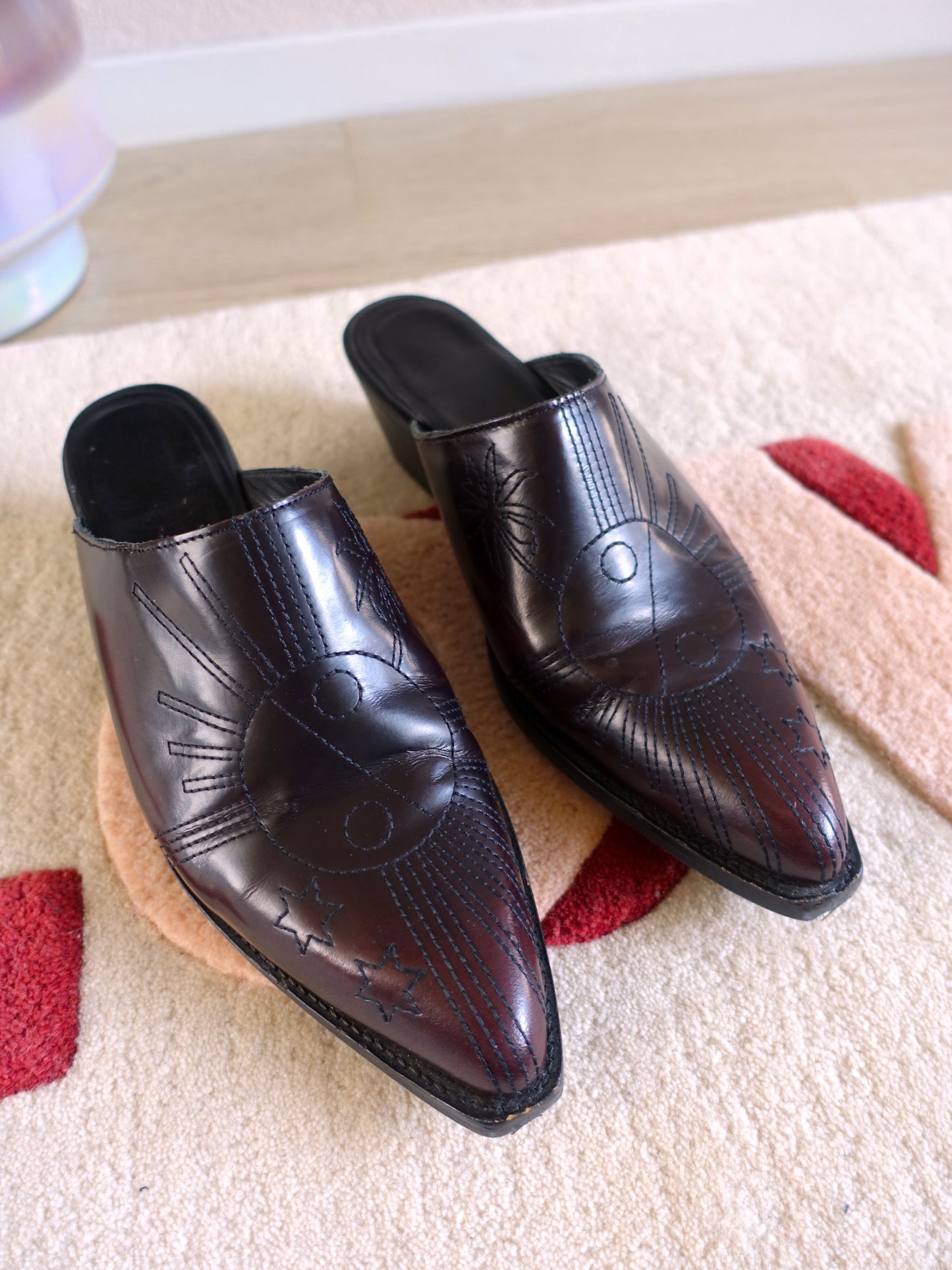 Scotch & Soda western mules dark wine