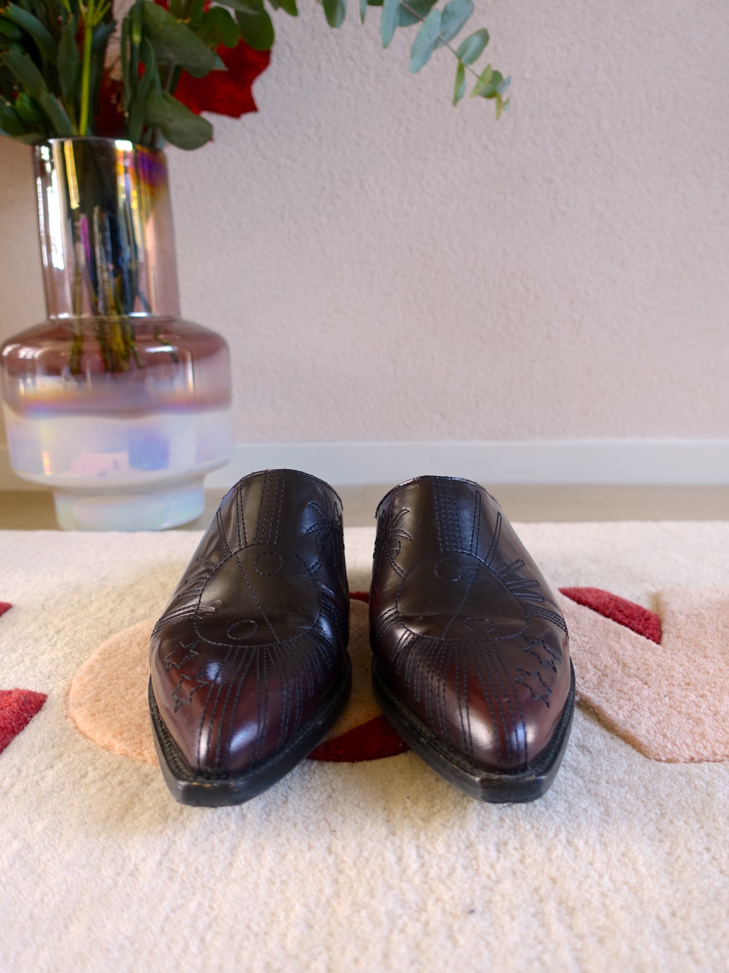 Scotch & Soda western mules dark wine