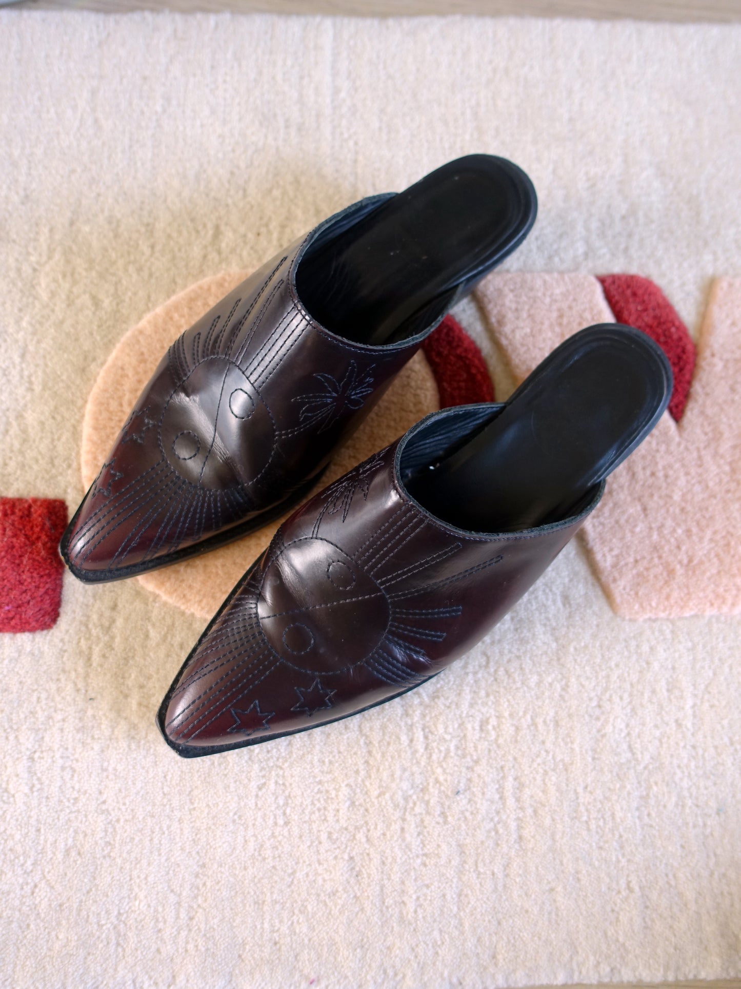 Scotch & Soda western mules dark wine