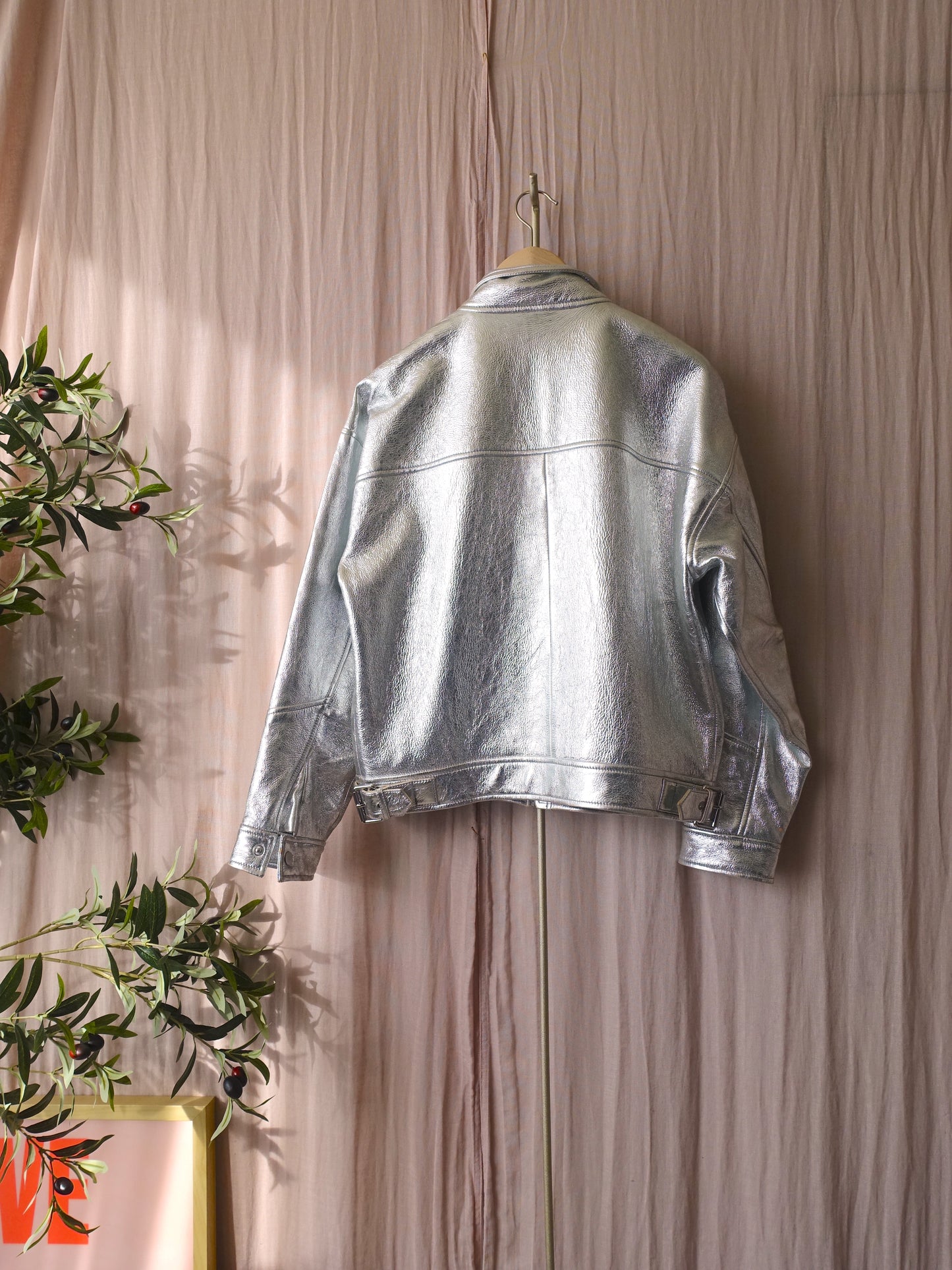 Scotch & Soda premium metallic leather jacket