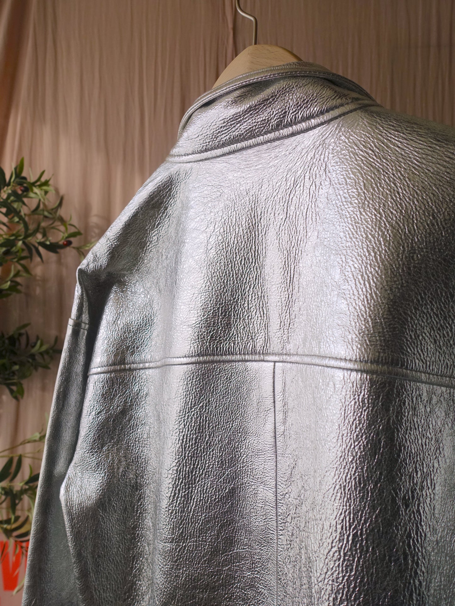 Scotch & Soda premium metallic leather jacket