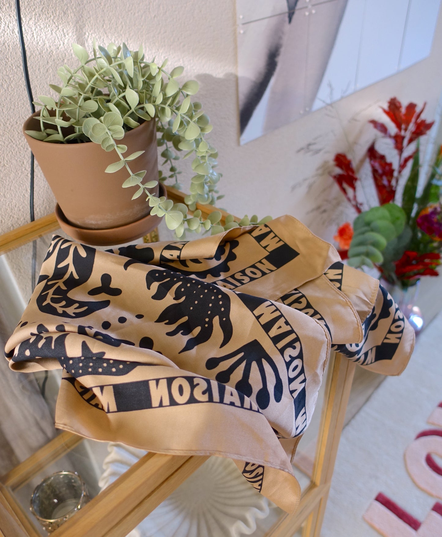 Scotch & Soda Maison boho banana scarf beige