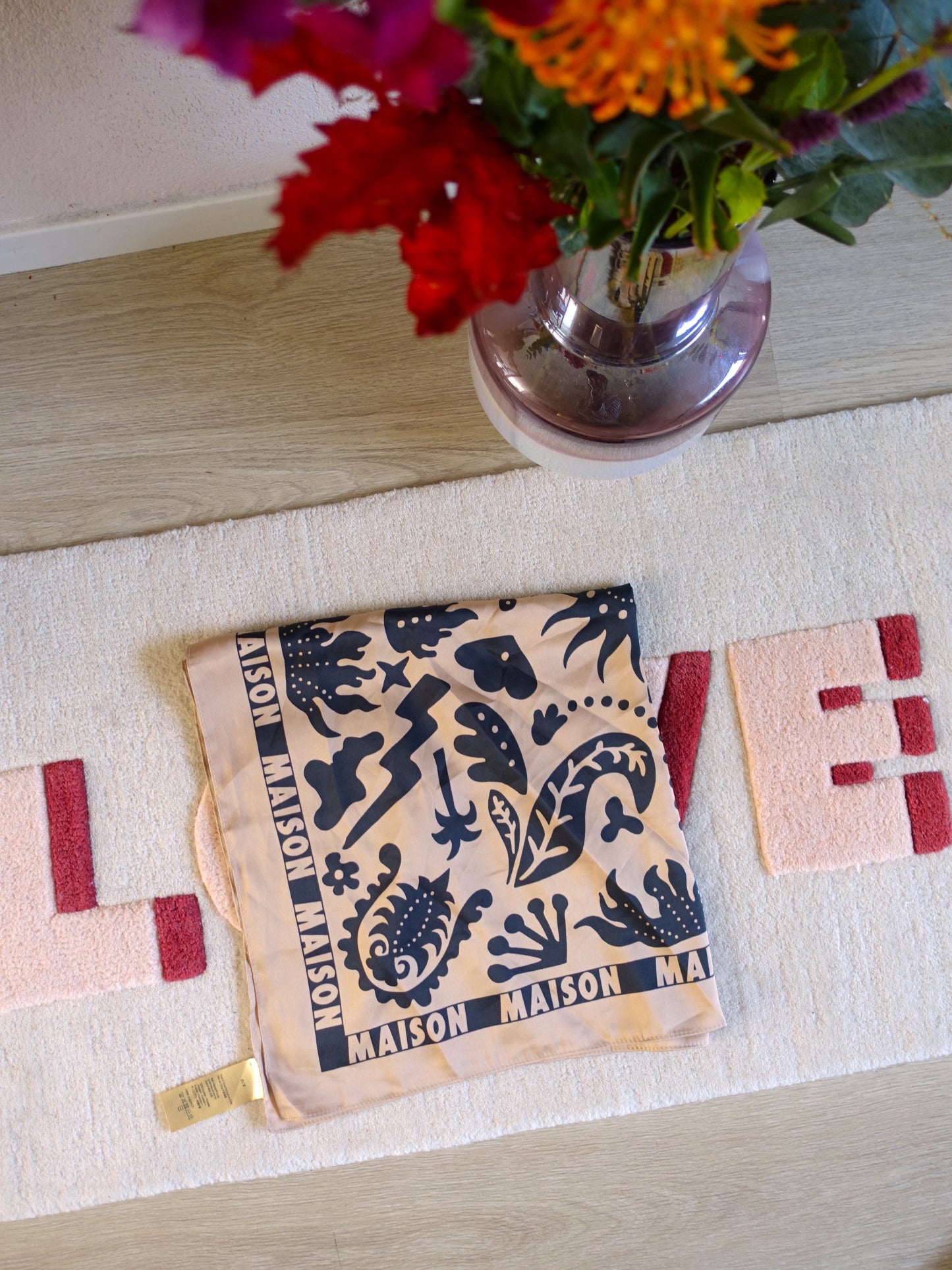 Scotch & Soda Maison boho banana scarf beige