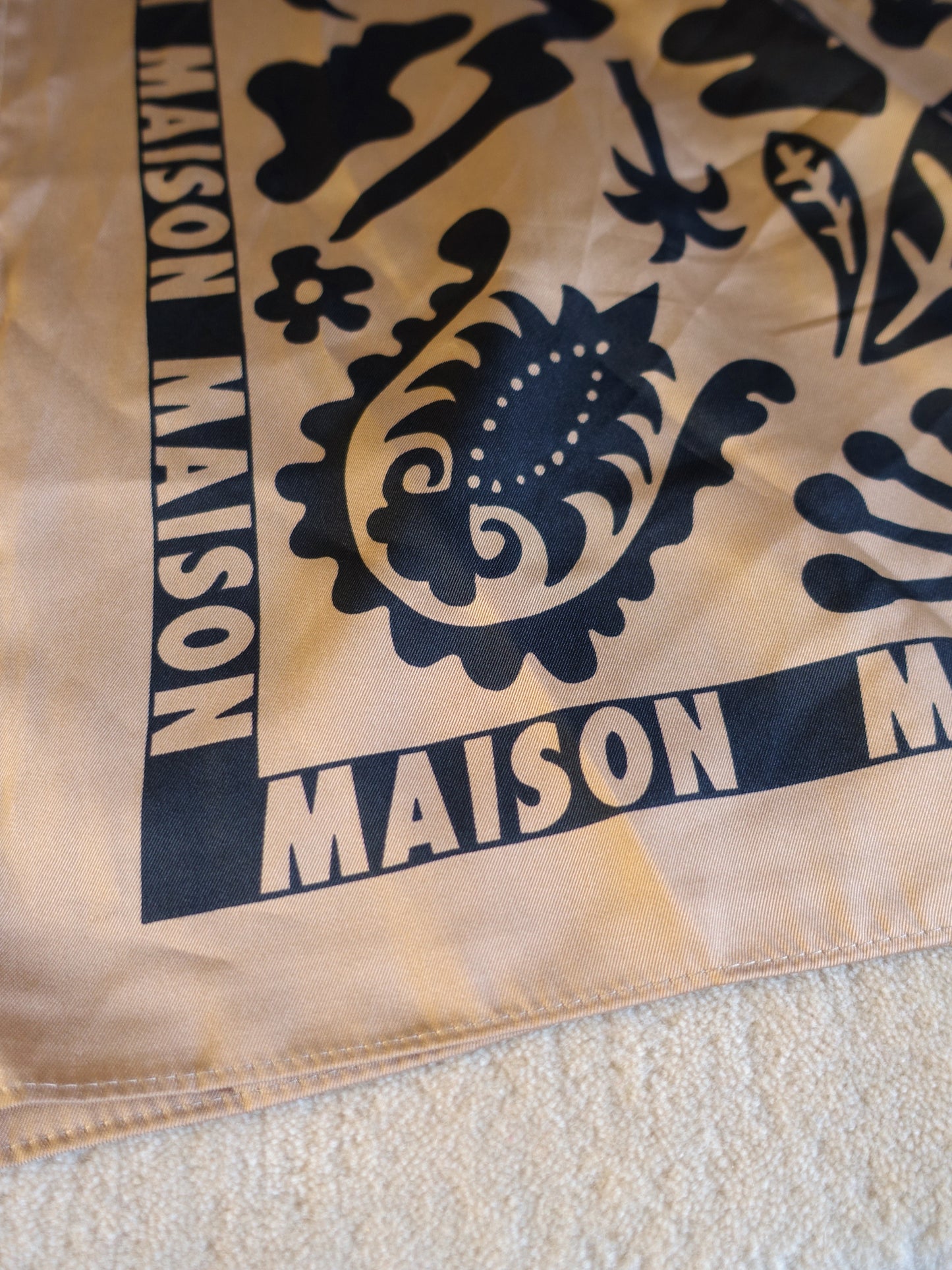 Scotch & Soda Maison boho banana scarf beige