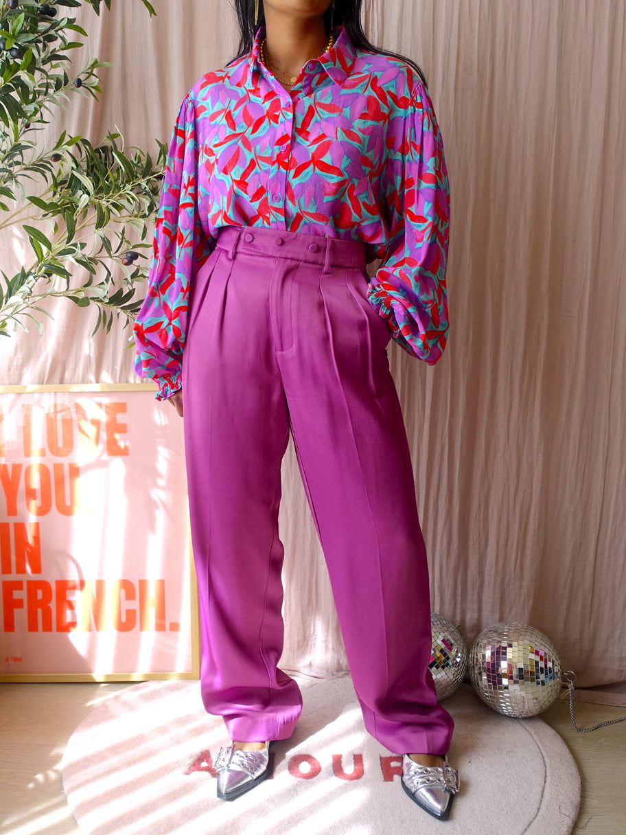 Ydence alyssa rayonmix blouse fuchsia