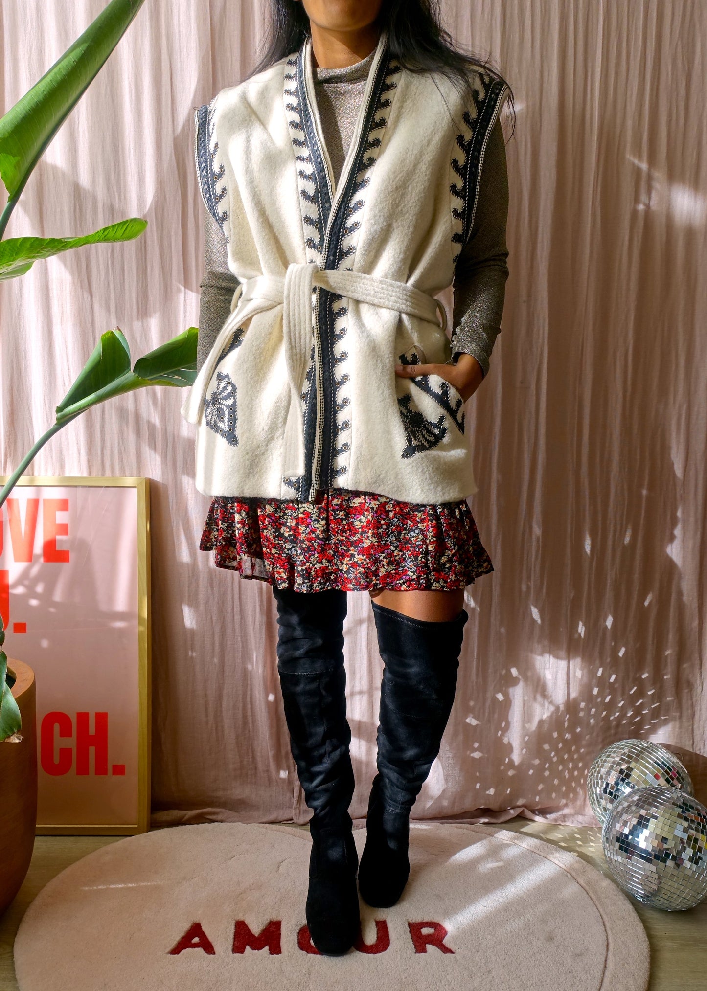 Dante6 printed lurex top