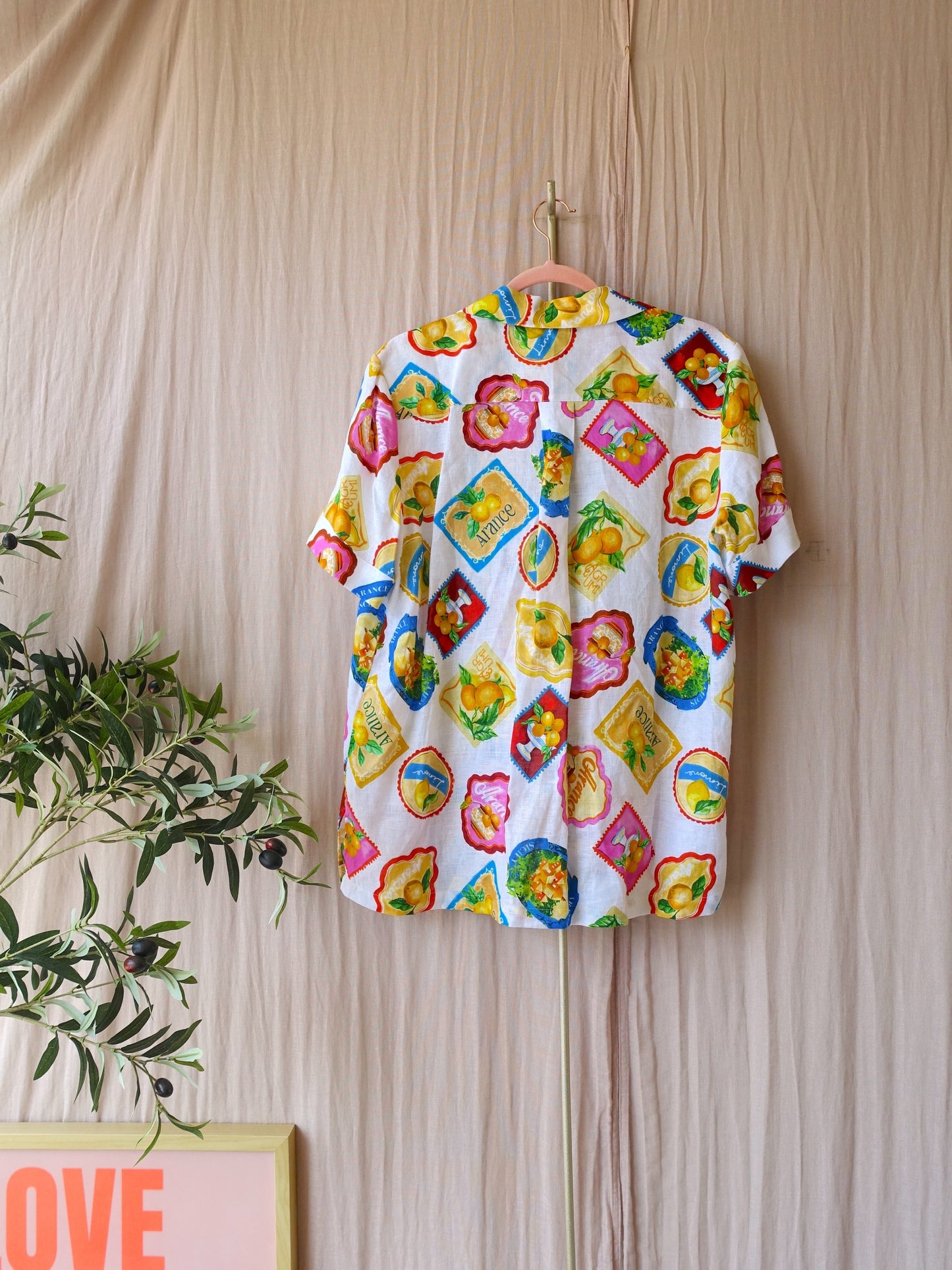 Seafolly ciao bella stamp shirt 100% linnen