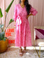 Selected Femme boho lace jurk poppy pink