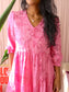 Selected Femme boho lace jurk poppy pink