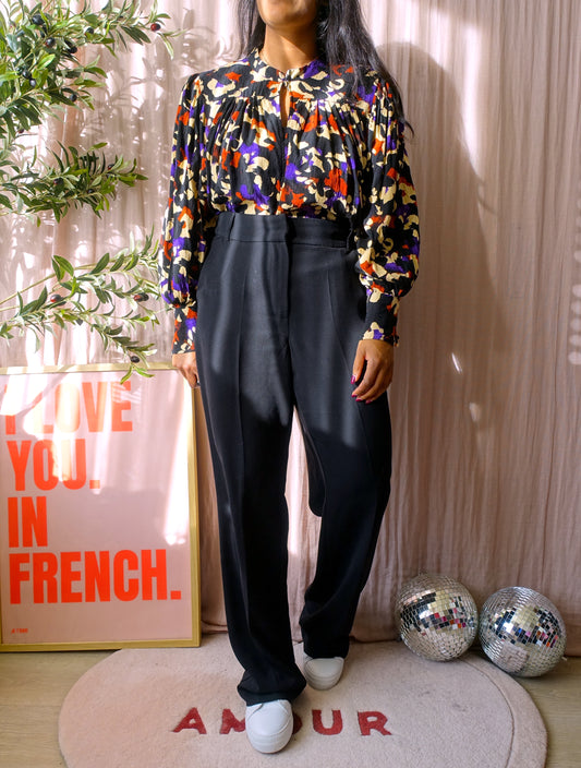 Selected Femme viscose leo print blouse holda