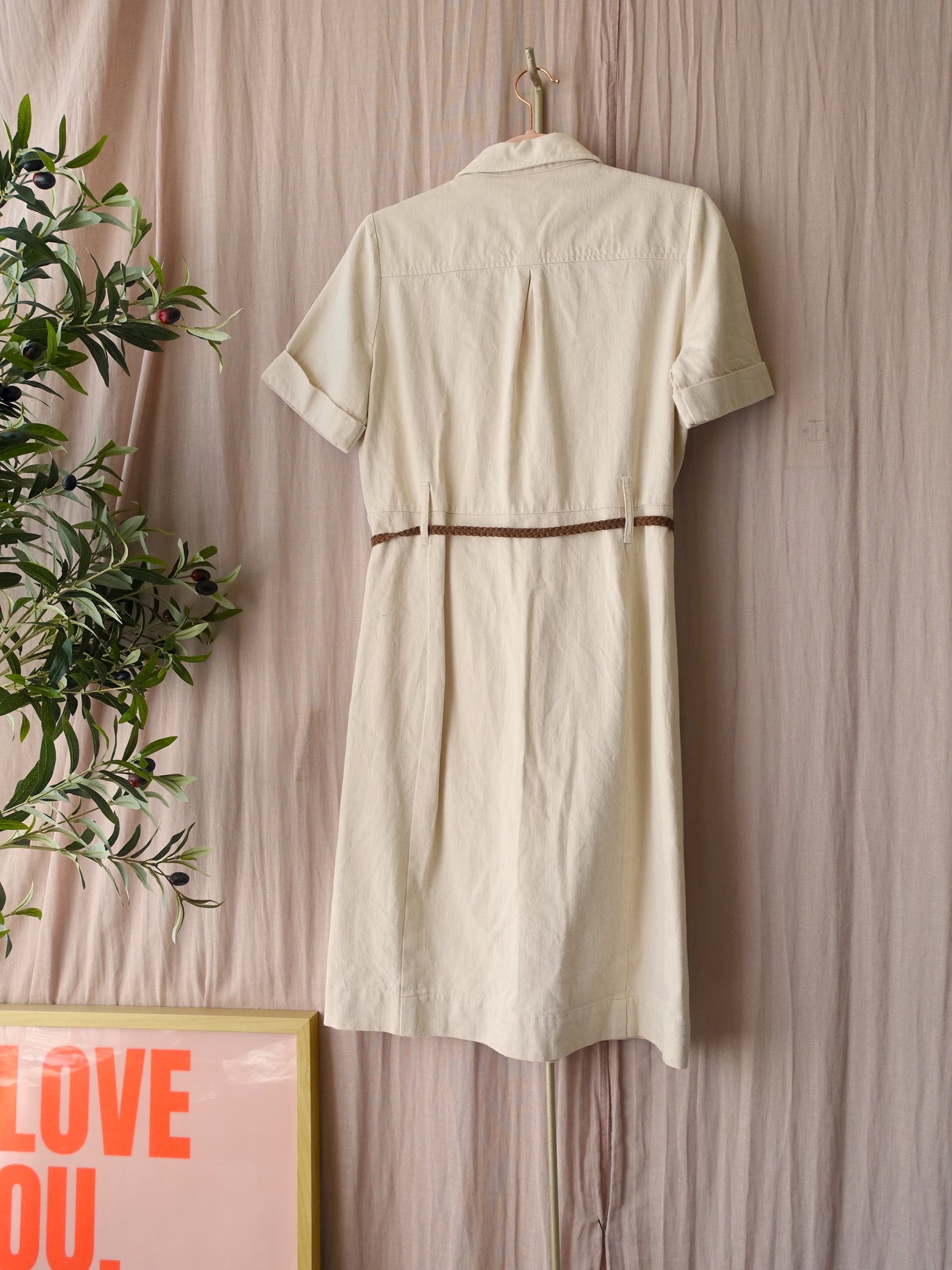 Sézane organic denim jurk ecru