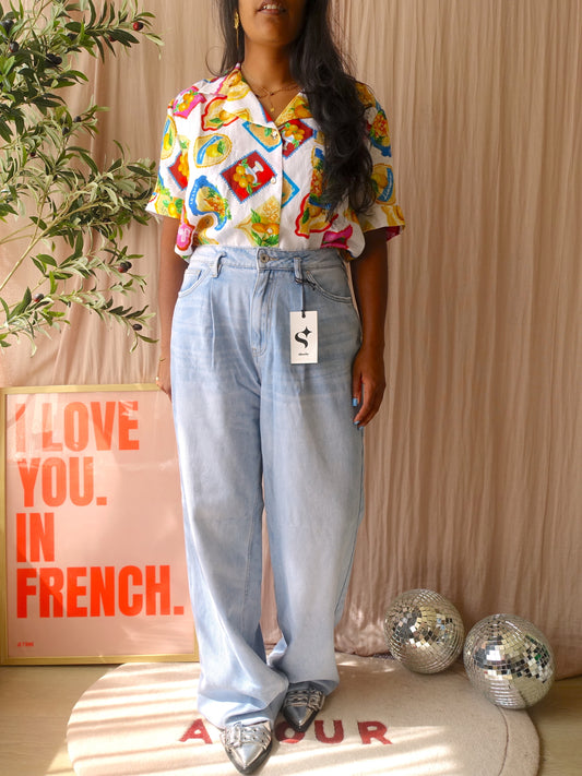 Shoeby x Lonneke Nooteboom wide leg high waist jeans