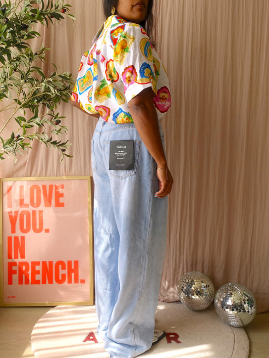 Shoeby x Lonneke Nooteboom wide leg high waist jeans