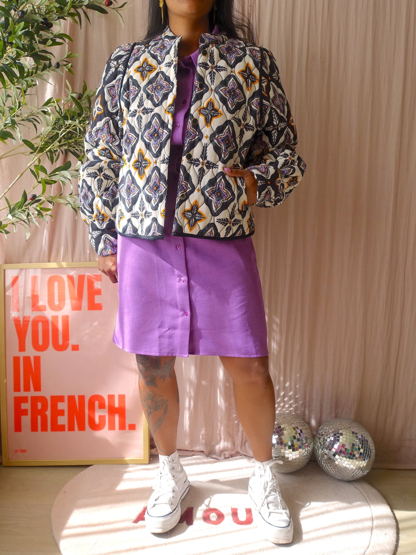 Shoeby la prism quilted boho jacket