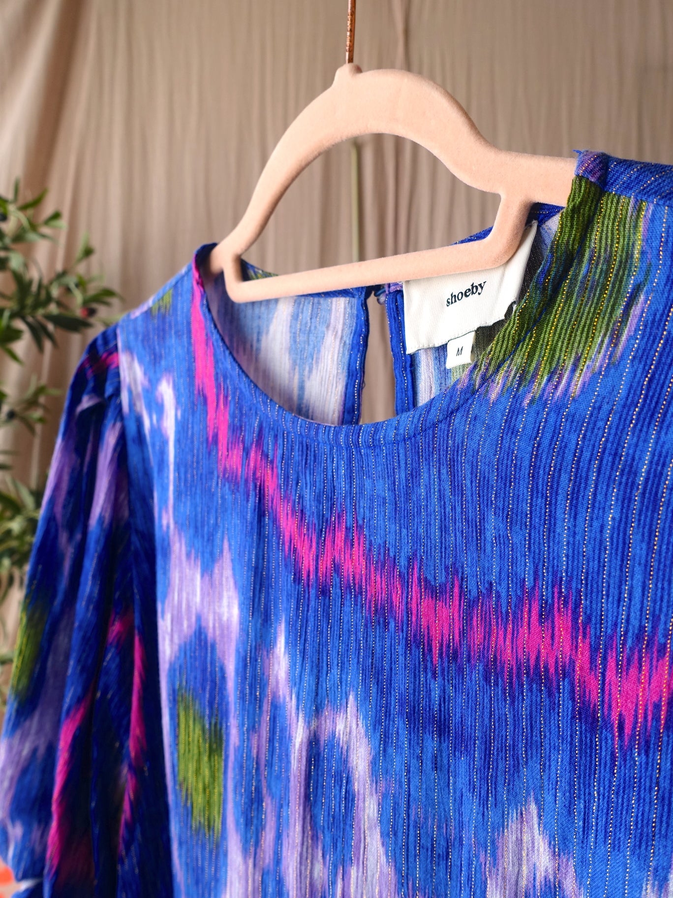 Shoeby printed pofmouwen top royal blue