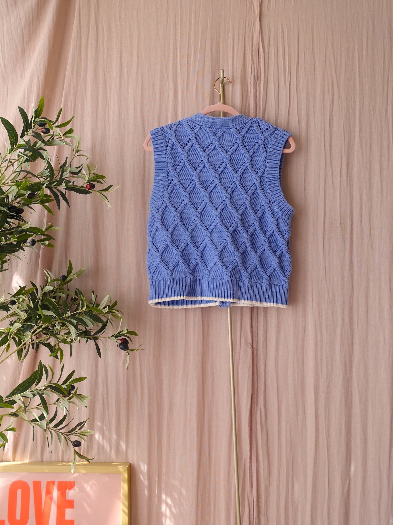 Silvercreek Phyllis cable gilet jacaranda