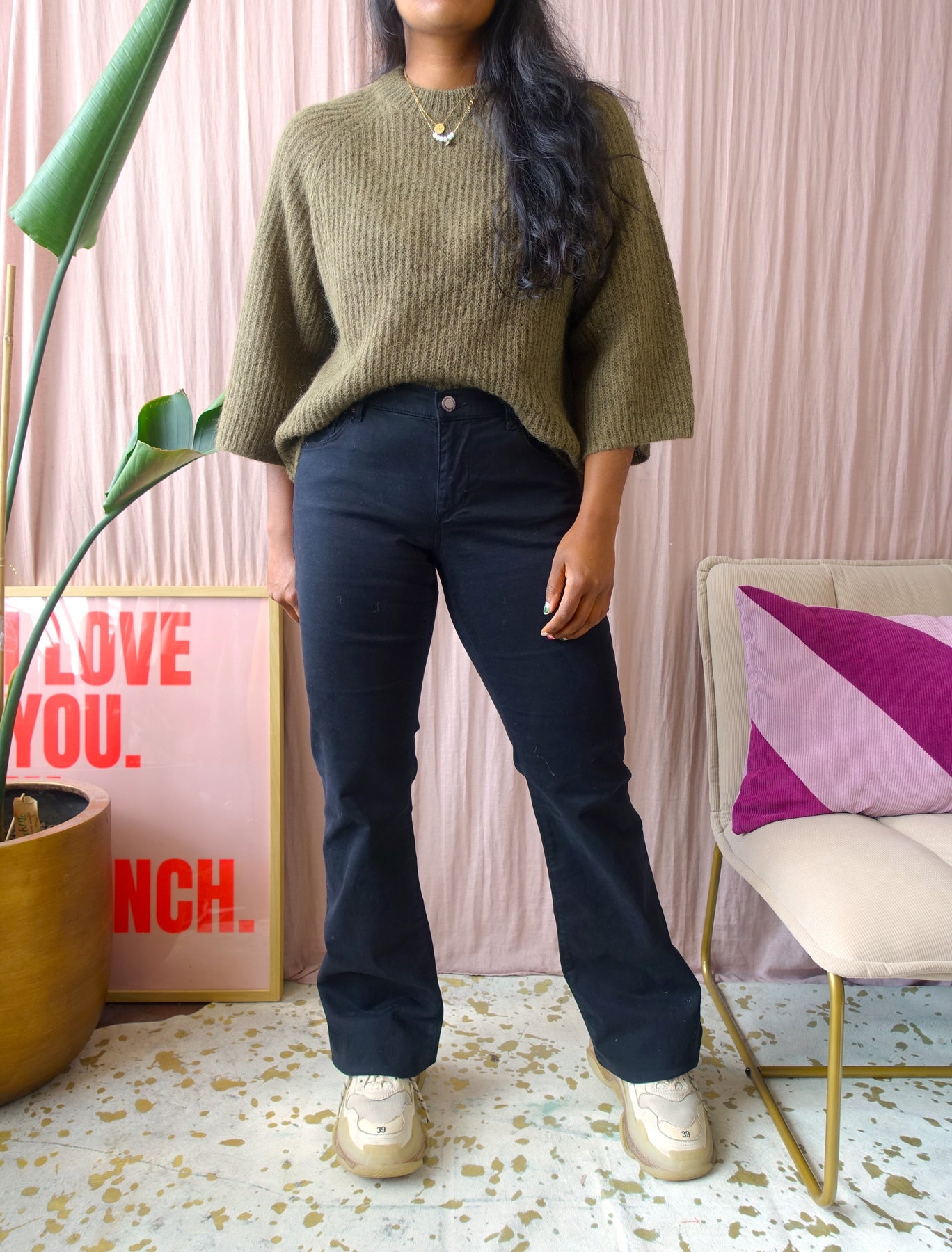 Silvian Heach farrah flare leg jeans zwart