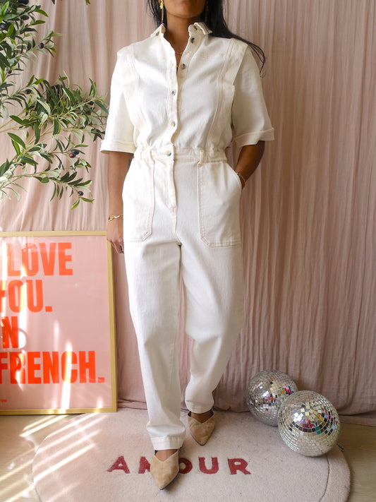 Sissy-Boy denim jumpsuit bodi natural ecru