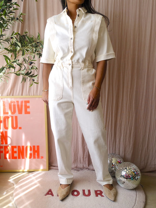 Sissy-Boy denim jumpsuit bodi natural ecru