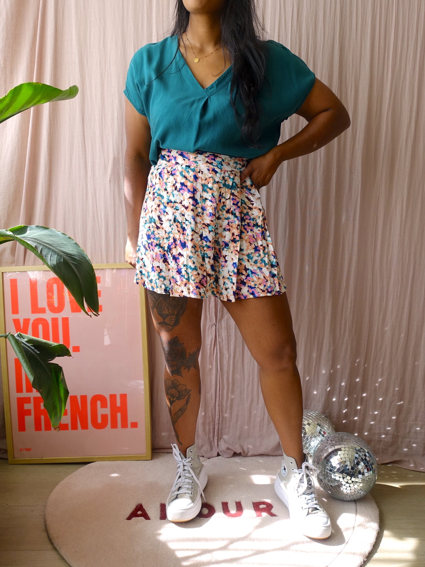Sissy-Boy v-hals cupro top deep teal