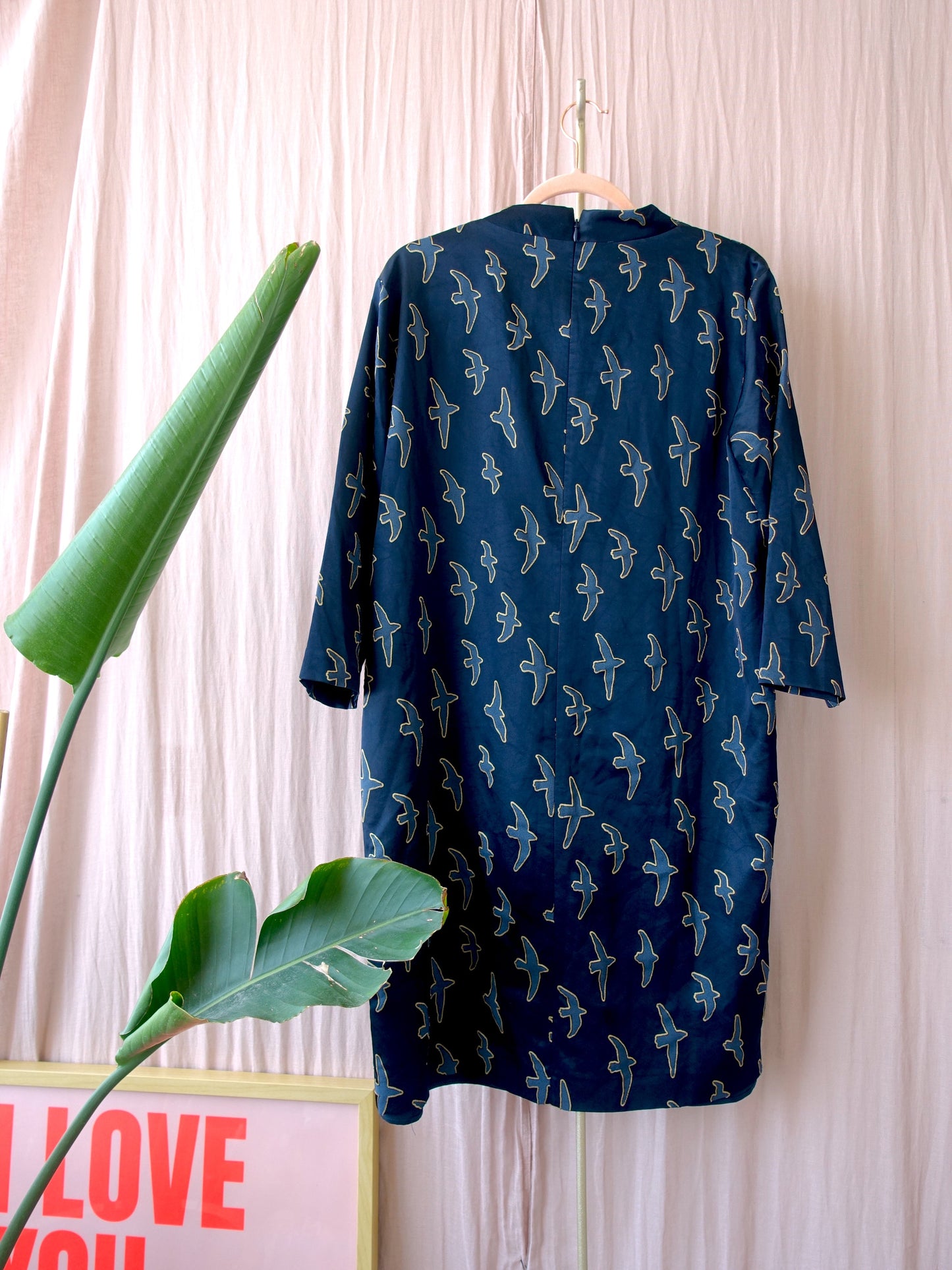 Sissy-Boy jacquard print jurk navy