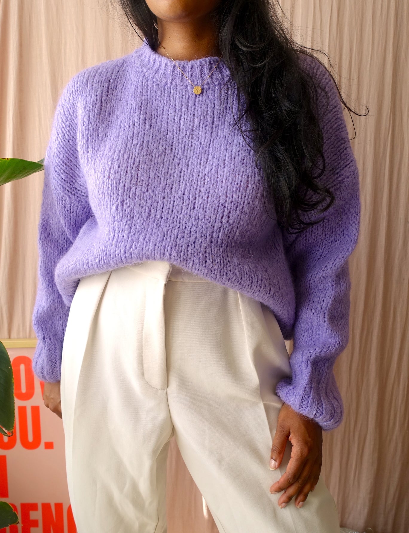 Sissy-Boy oversized mohairmix knit lila