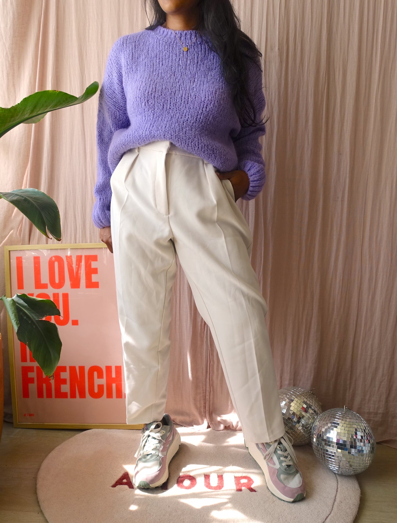 Sissy-Boy oversized mohairmix knit lila