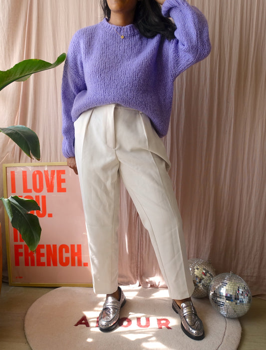 Shoeby vita straight fit powersuit pants gebroken wit