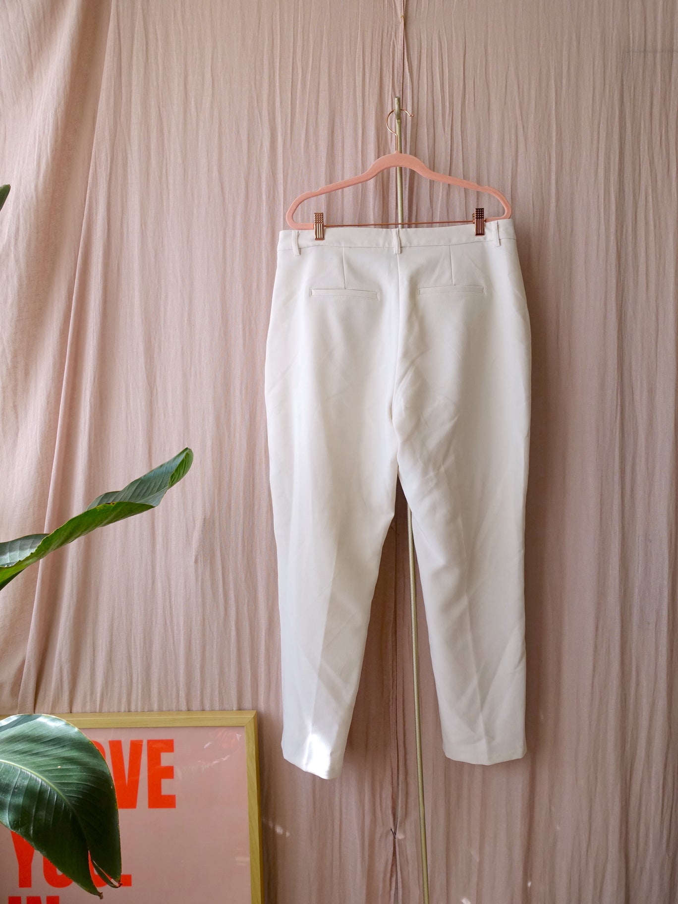 Shoeby vita straight fit powersuit pants gebroken wit
