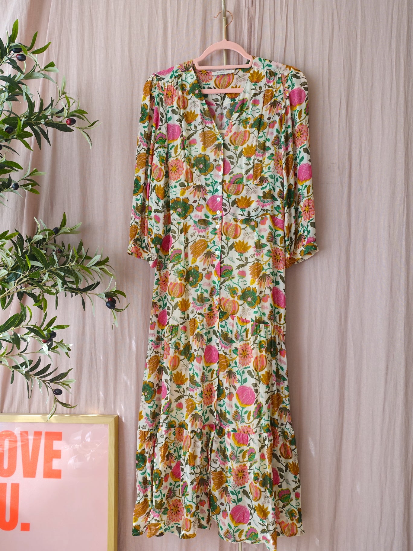 Sissy-Boy botanical print viscose maxi jurk