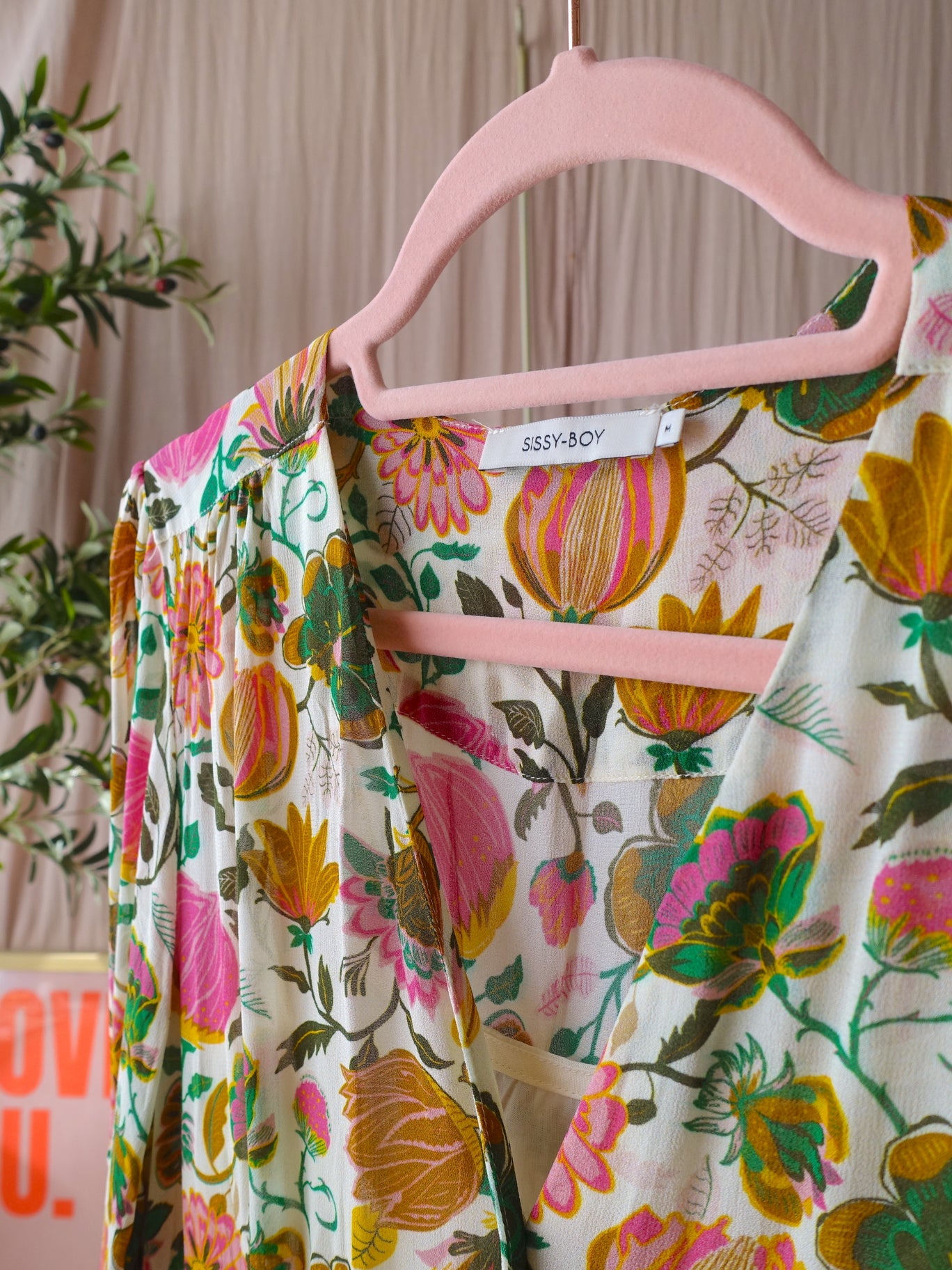 Sissy-Boy botanical print viscose maxi jurk